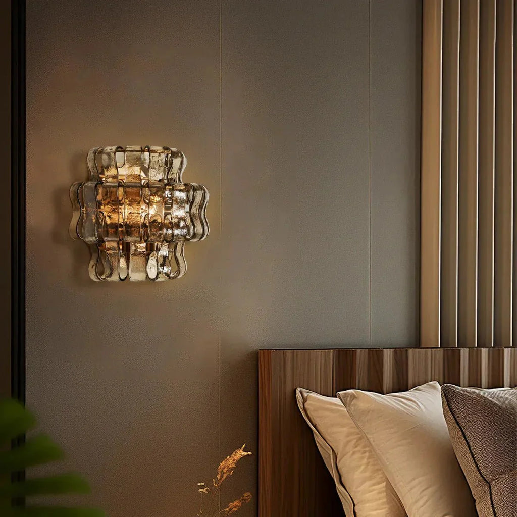 Ghiaccio Glass Wall Sconce-Manorlights