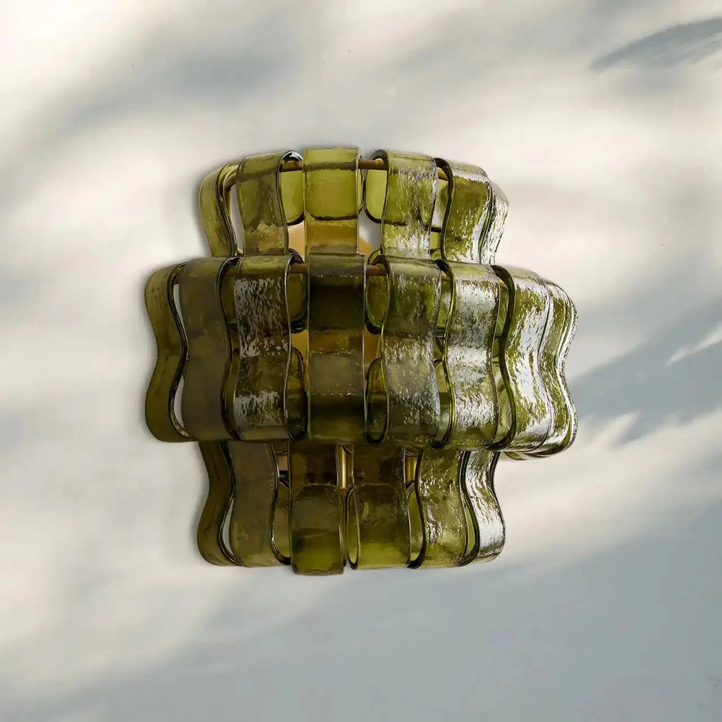Ghiaccio Glass Wall Sconce-Manorlights