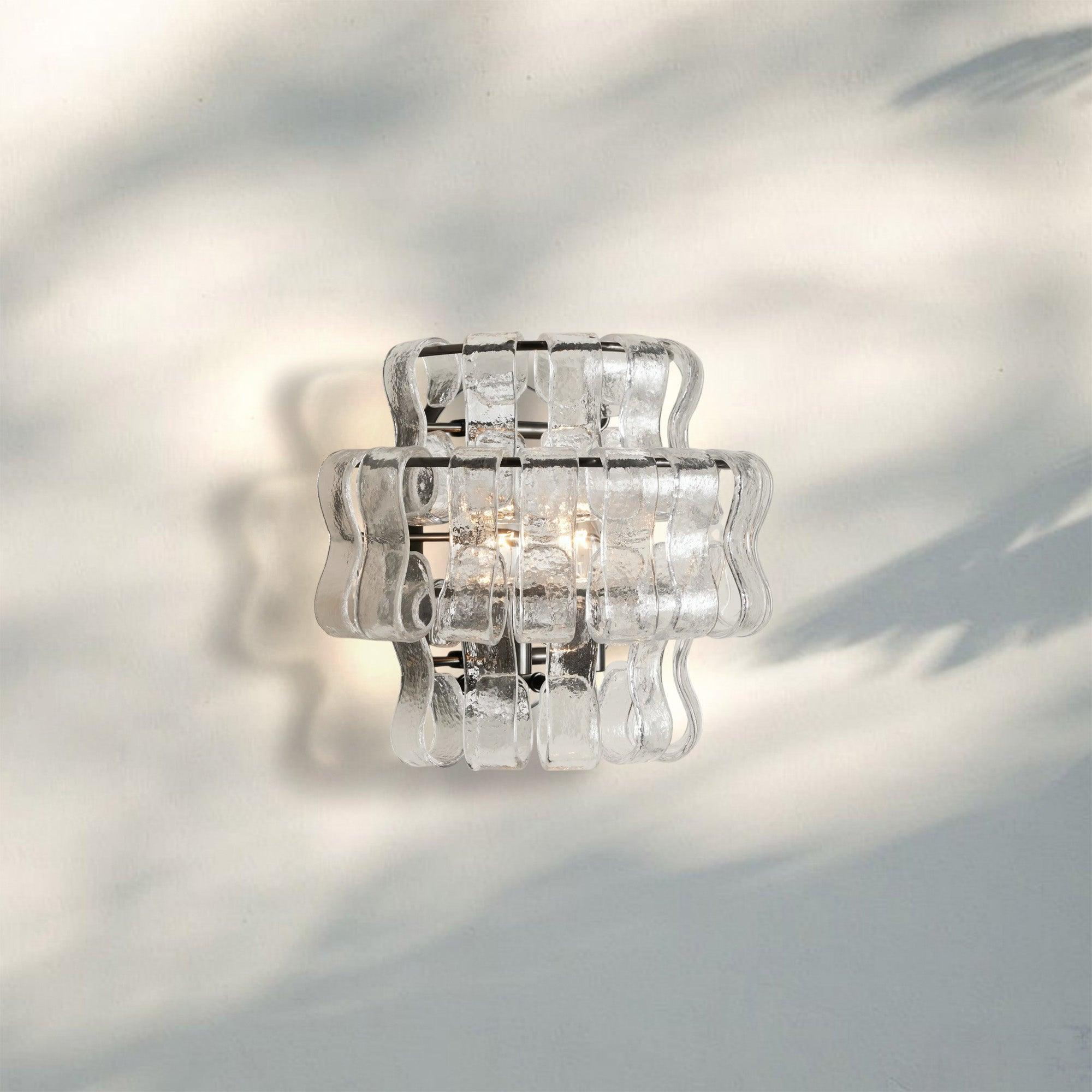 Ghiaccio Glass Wall Sconce-Manorlights