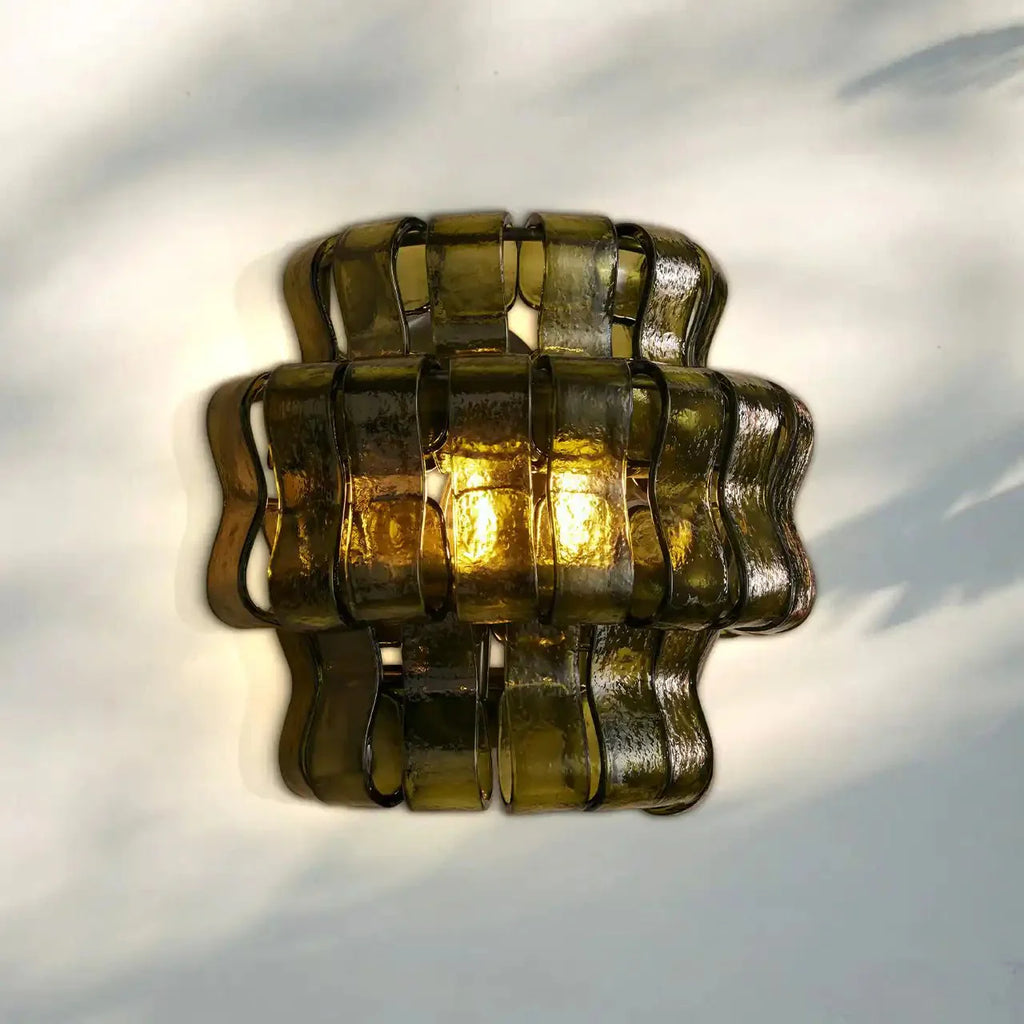 Ghiaccio Glass Wall Sconce-Manorlights