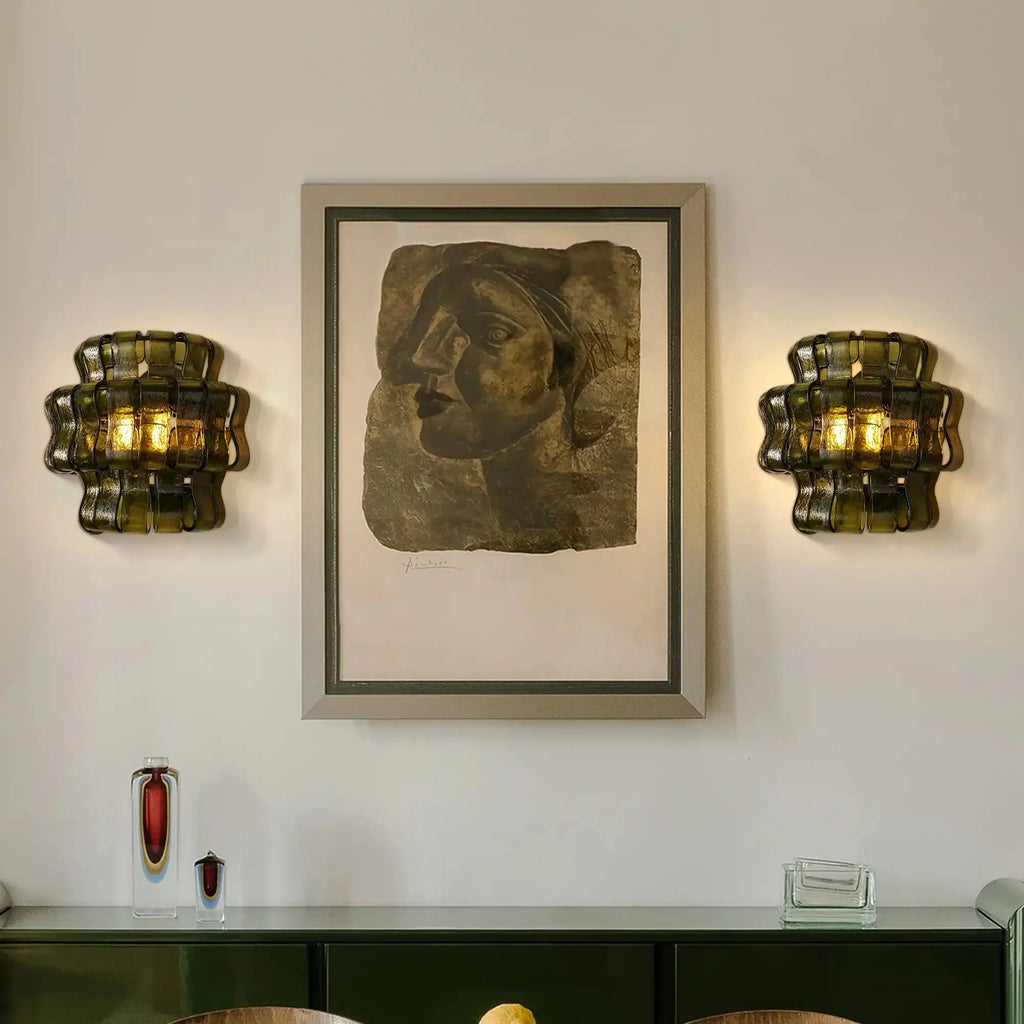 Ghiaccio Glass Wall Sconce-Manorlights