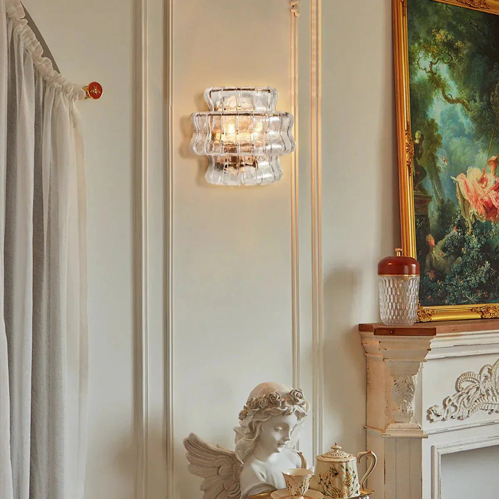 Ghiaccio Glass Wall Sconce-Manorlights