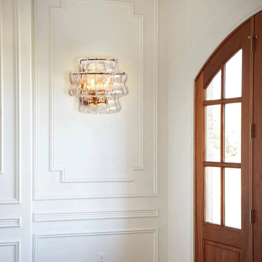 Ghiaccio Glass Wall Sconce-Manorlights