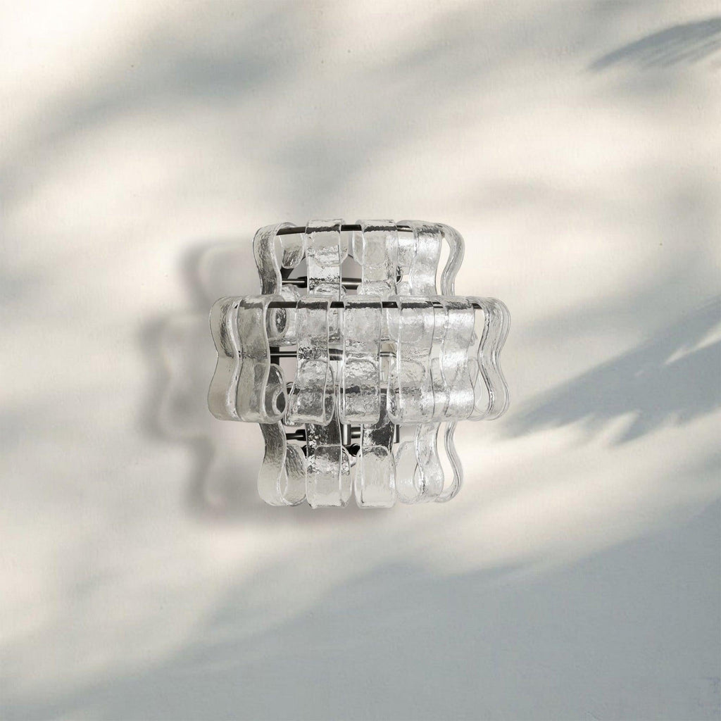 Ghiaccio Glass Wall Sconce-Manorlights