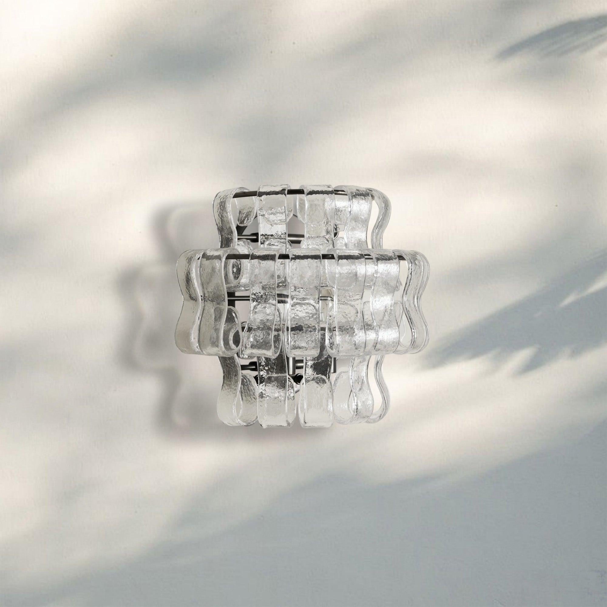 Ghiaccio Glass Wall Sconce-Manorlights