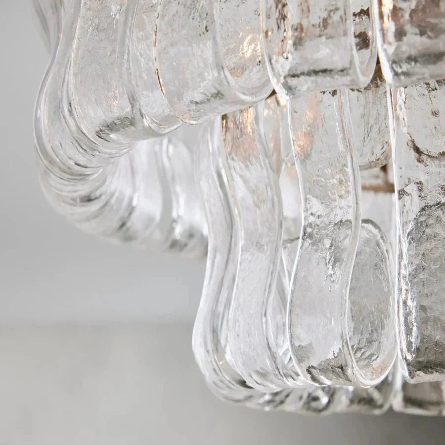 Ghiaccio Modern Glass Flushmount-Manorlights