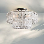 Ghiaccio Modern Glass Flushmount-Manorlights