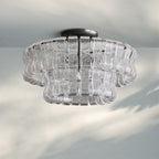 Ghiaccio Modern Glass Flushmount-Manorlights