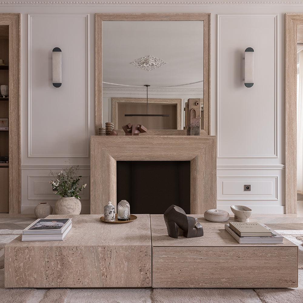 Ghost alabaster wall sconce