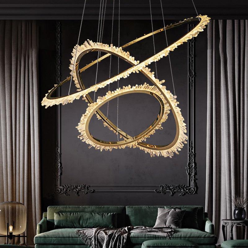 Gina Rock Crystal Ring Chandelier - 14.7" DManorlights