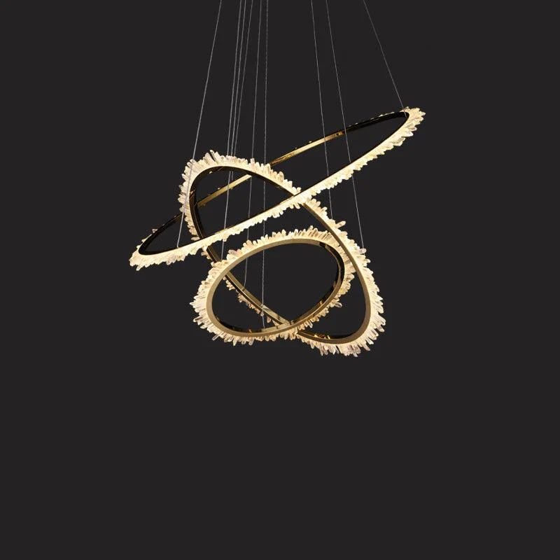 Gina Rock Crystal Ring Chandelier - 14.7" D+23.6" D+31.5" DManorlights