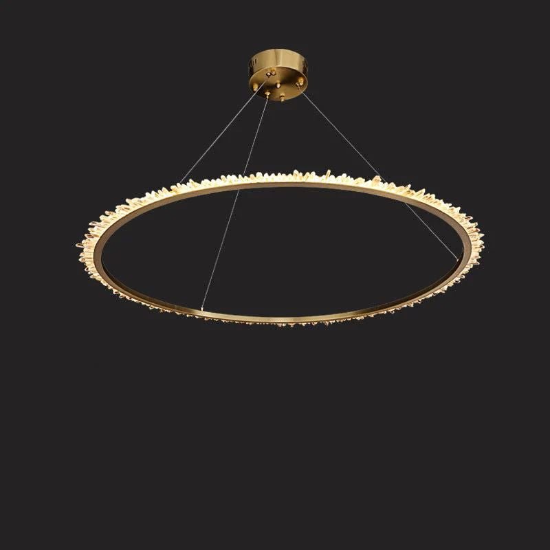 Gina Rock Crystal Ring Chandelier - 23.6" DManorlights