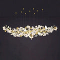 Ginkgo A Branch Chandelier - All white leaves150CM (L59"）Manorlights