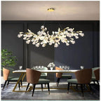 Ginkgo Branch Chandelier - All white leavesL150CM (L59")Manorlights