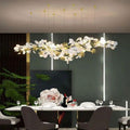 Ginkgo D Branch Chandelier - All white leavesL150(L59")Manorlights