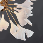 Ginkgo E Branch Chandelier - All white leaves150CM(59")Manorlights