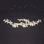 Ginkgo E Branch Chandelier - All white leaves150CM(59")Manorlights