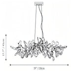 Ginkgo Luxury Linear Chandelier Style C - L 31.5″(80cm) x W 17.7″(45cm) x H 13.8″(35cm) (G9*6)Manor Lights