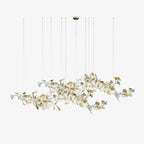 Ginkgo Special Chandelier - All white leavesL 150cm x H 65cm / L 59.1″ x H 25.6″Manorlights