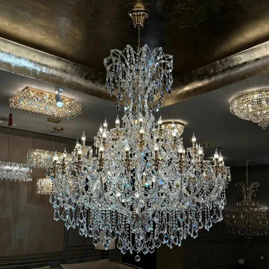 Grand Imperial Crystal Palace Chandelier for Mansion/Hotel Lobby/Banquet Hall - 54 Lights/D63"*H72.8"(D160cm*H185cm)/100kgWarm LightManorlights
