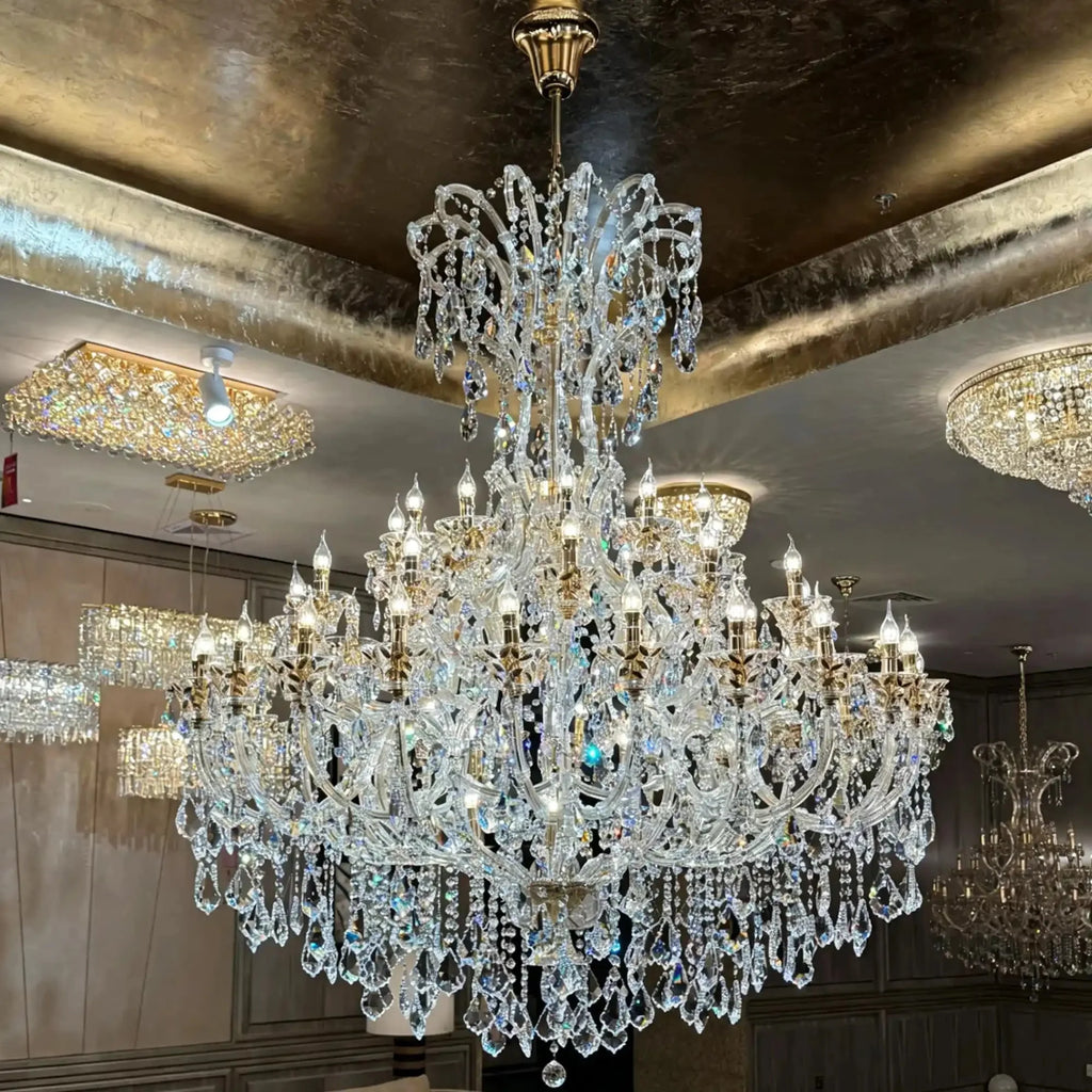Grand Imperial Crystal Palace Chandelier for Mansion/Hotel Lobby/Banquet Hall - 54 Lights/D63"*H72.8"(D160cm*H185cm)/100kgWarm LightManorlights