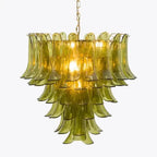Green Petalo Murano Chandelier - 29.53"Manorlights
