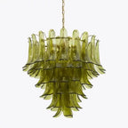 Green Petalo Murano Chandelier - 35.43"Manorlights