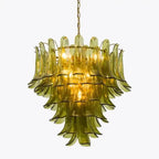 Green Petalo Murano Chandelier - 35.43"Manorlights
