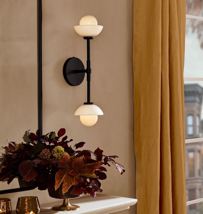 Alabaster Shade Greenwich Linear Wall Sconce