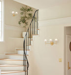 Alabaster Shade Greenwich Triple Wall Sconce-Manorlights