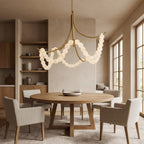 Grid Master Alabaster Chandelier