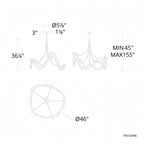 Grid Master Alabaster Chandelier - Antique Nickel - Manorlights