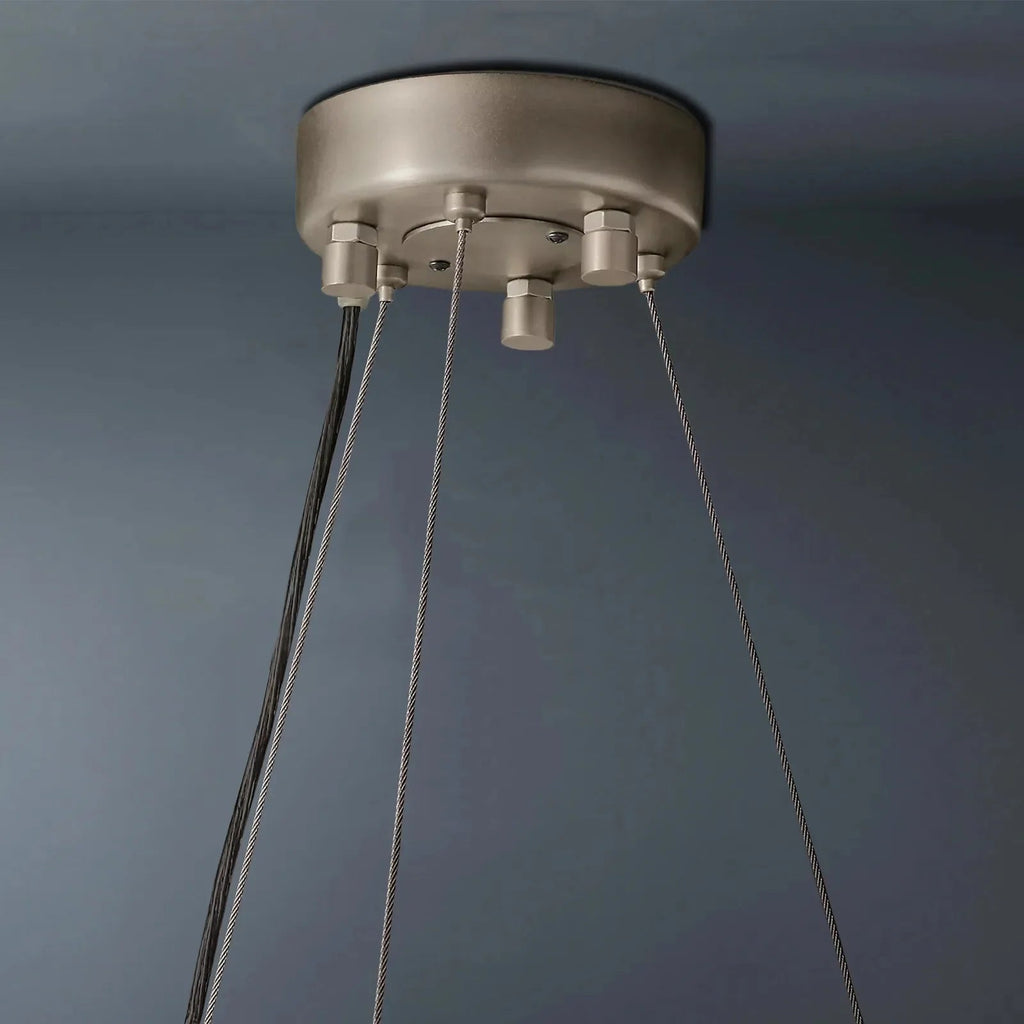 Halo Modern Smoke Round Chandelier D59" - manorlights