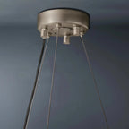 Halo Modern Smoke Round Chandelier D59" - manorlights