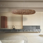 Halo Modern Smoke Round Chandelier D59" - manorlights