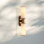 Harline Alabaster 2-Light Wall Sconce-Manorlights
