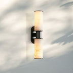 Harline Alabaster 2-Light Wall Sconce-Manorlights