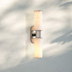 Harline Alabaster 2-Light Wall Sconce-Manorlights