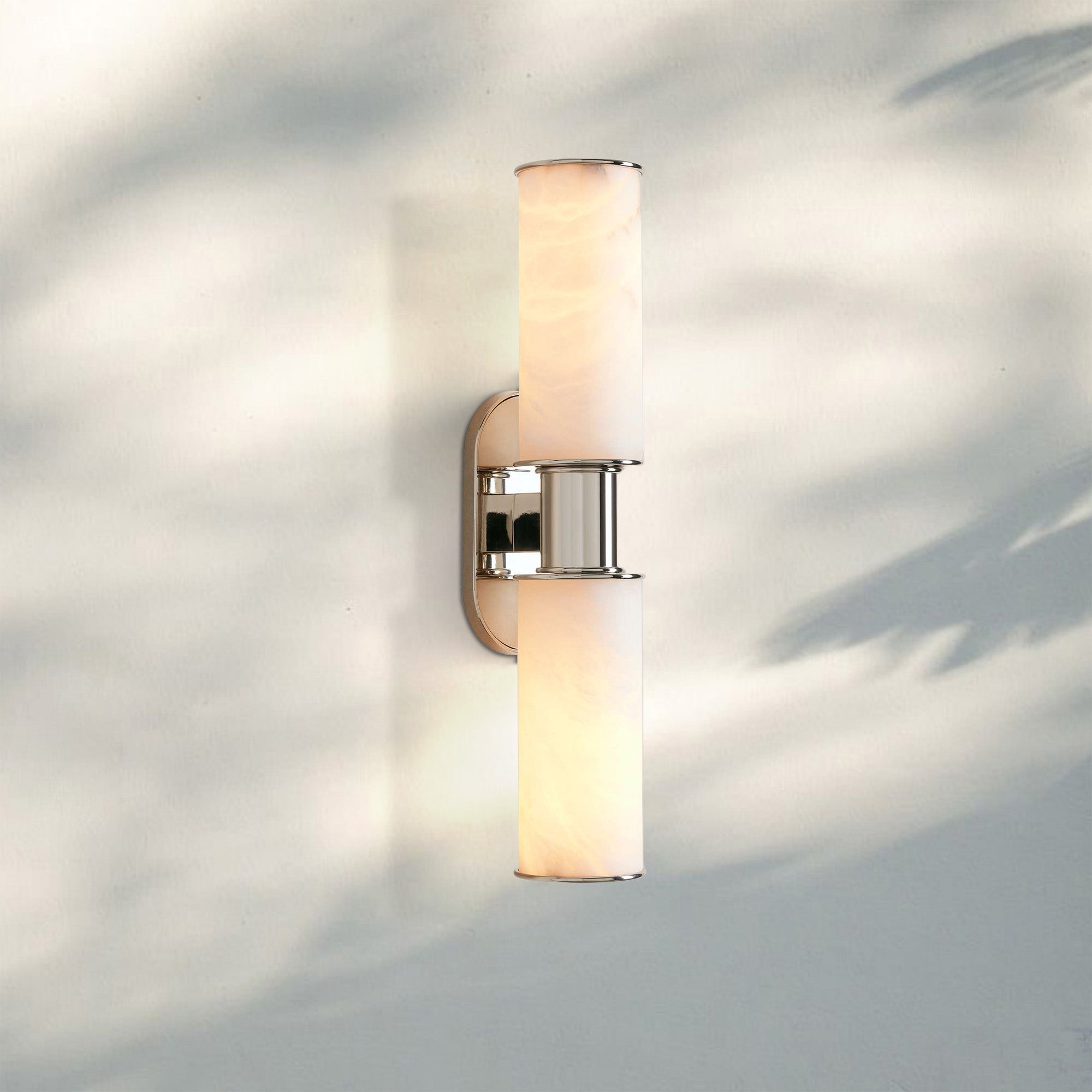 Harline Alabaster 2-Light Wall Sconce-Manorlights