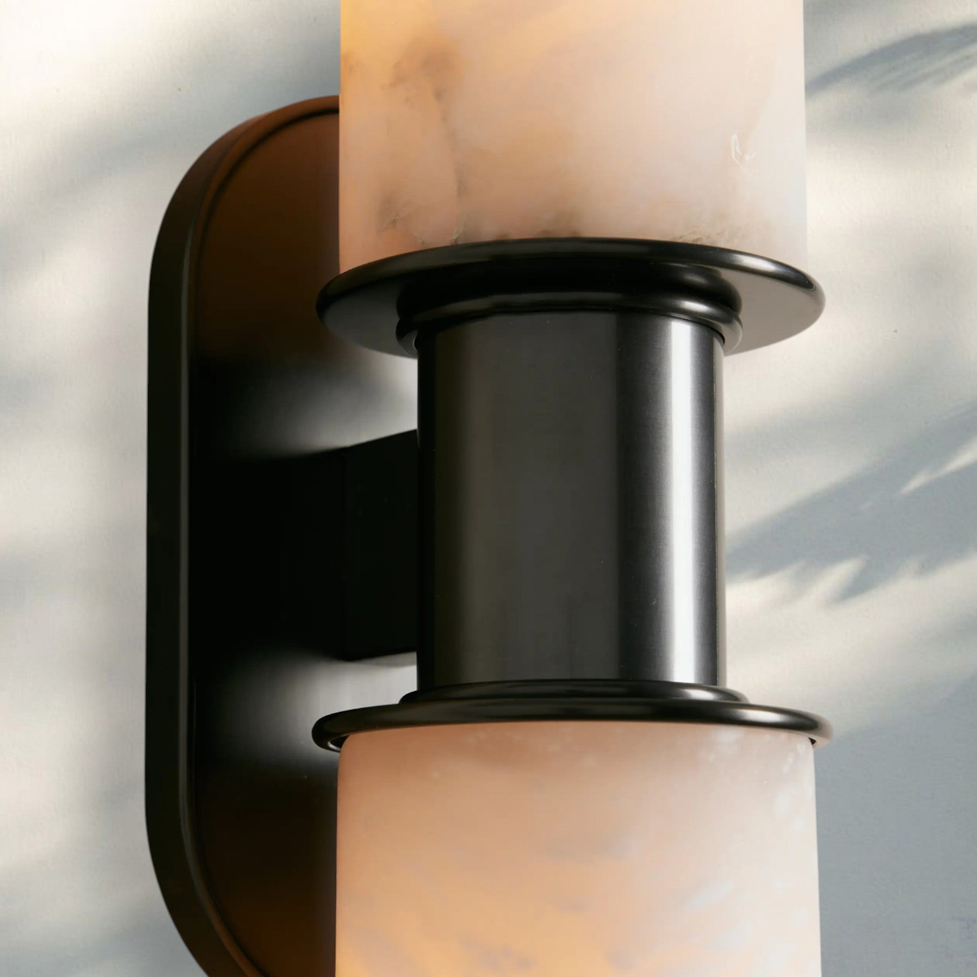Harline Alabaster 2-Light Wall Sconce-Manorlights