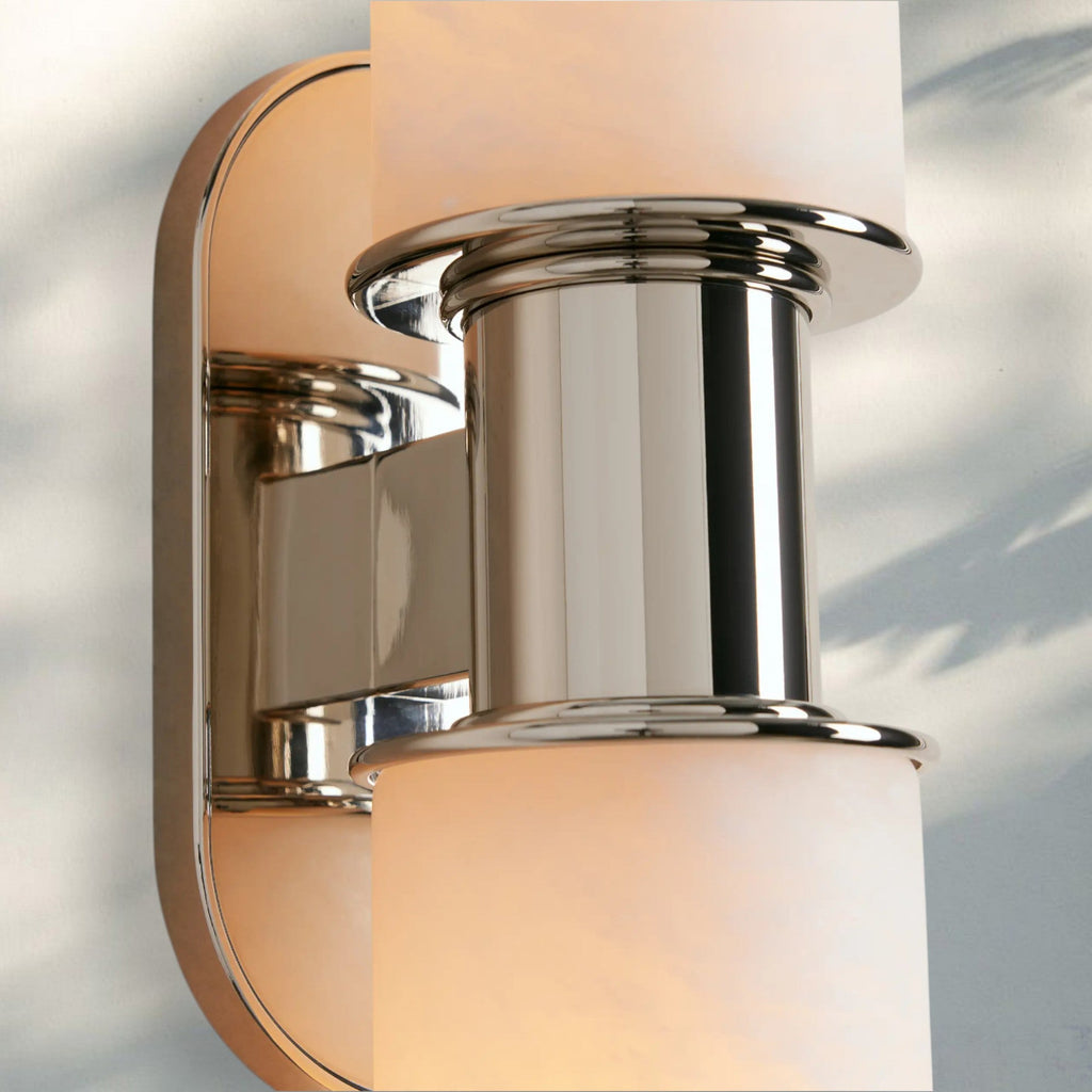 Harline Alabaster 2-Light Wall Sconce-Manorlights