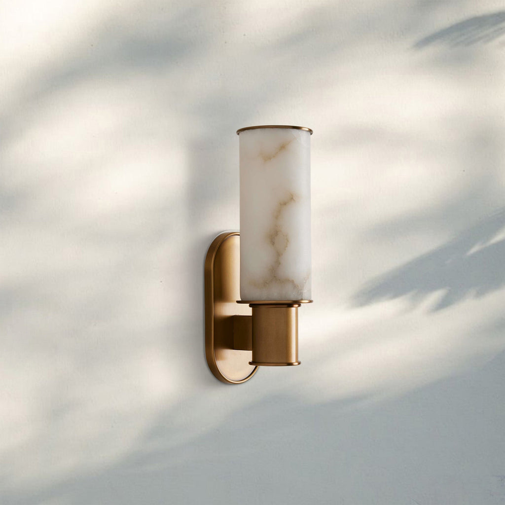 Harline Alabaster Wall Sconce-Wall Sconce-Manorlights
