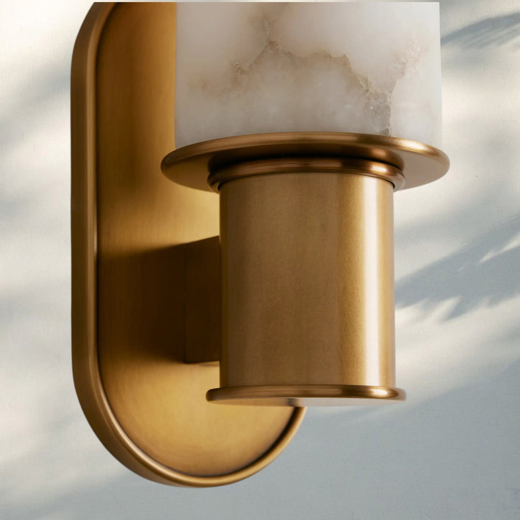 Harline Alabaster Wall Sconce-Wall Sconce-Manorlights