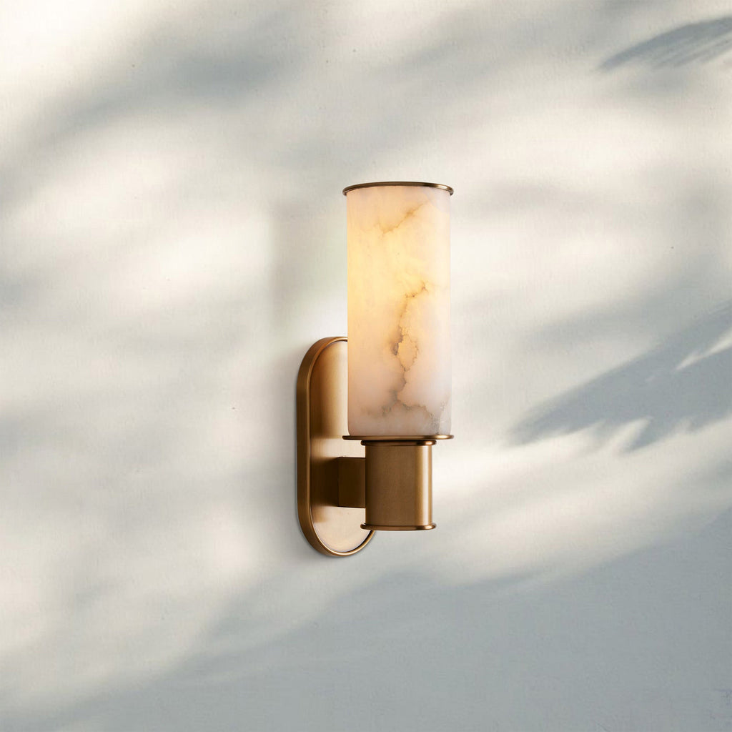 Harline Alabaster Wall Sconce-Wall Sconce-Manorlights
