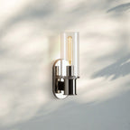 Harline Clear Glass Wall Sconce-Manorlights