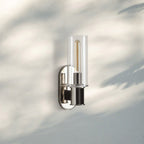 Harline Clear Glass Wall Sconce-Manorlights
