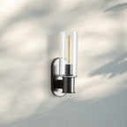Harline Clear Glass Wall Sconce-Manorlights