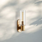 Harline Clear Glass Wall Sconce-Manorlights