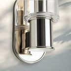 Harline Clear Glass Wall Sconce-Manorlights