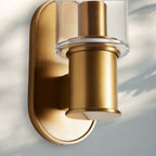 Harline Clear Glass Wall Sconce-Manorlights